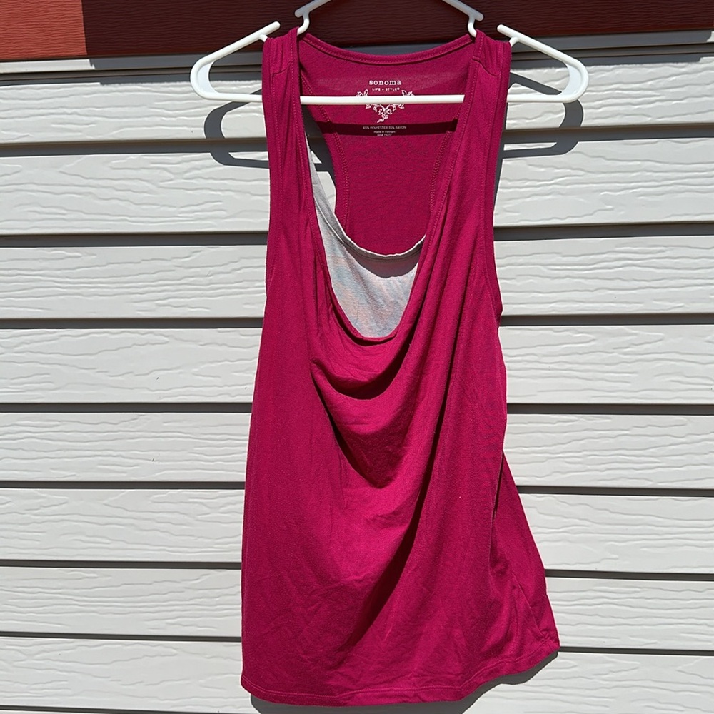 Sonoma Size Large Magenta Racerback Tank